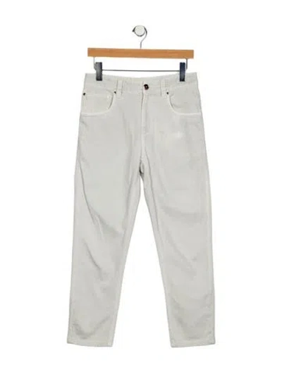 Pre-owned Brunello Cucinelli High-rise Straight Leg Jeans In Blue