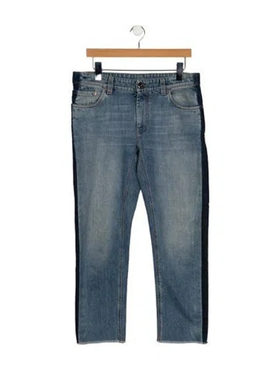Pre-owned Brunello Cucinelli High-rise Straight Leg Jeans In Blue