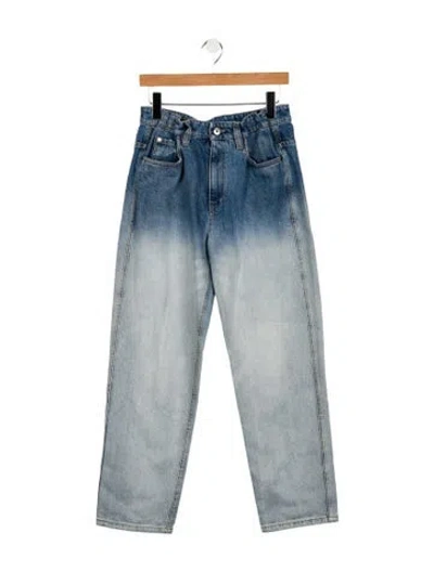 Pre-owned Brunello Cucinelli High-rise Straight Leg Jeans In Blue