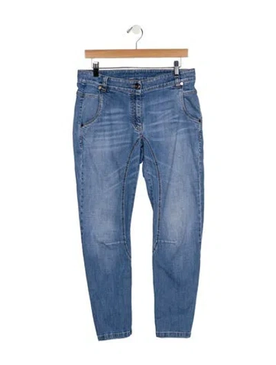 Pre-owned Brunello Cucinelli High-rise Straight Leg Jeans In Blue