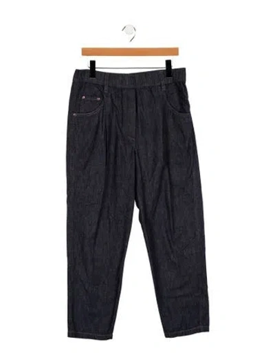 Pre-owned Brunello Cucinelli High-rise Straight Leg Jeans In Blue