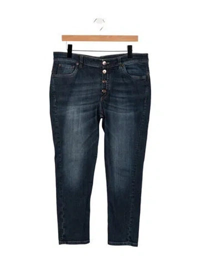 Pre-owned Brunello Cucinelli High-rise Straight Leg Jeans In Blue