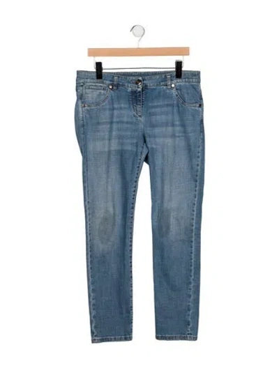 Pre-owned Brunello Cucinelli High-rise Straight Leg Jeans In Blue