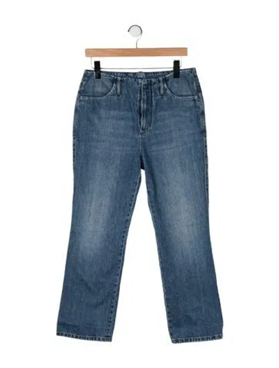 Pre-owned Brunello Cucinelli High-rise Straight Leg Jeans In Blue