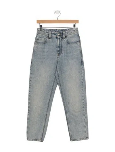 Pre-owned Brunello Cucinelli High-rise Straight Leg Jeans In Blue