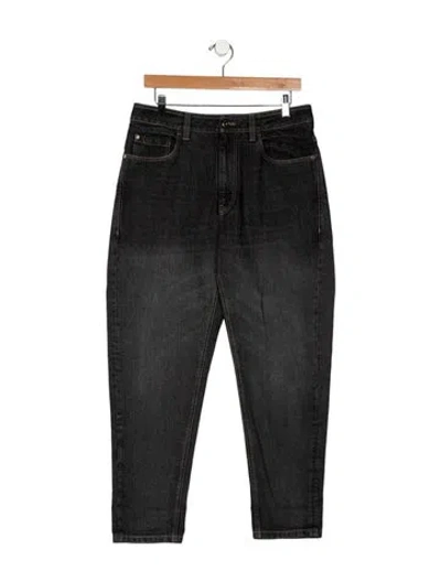 Pre-owned Brunello Cucinelli High-rise Straight Leg Jeans In Gray