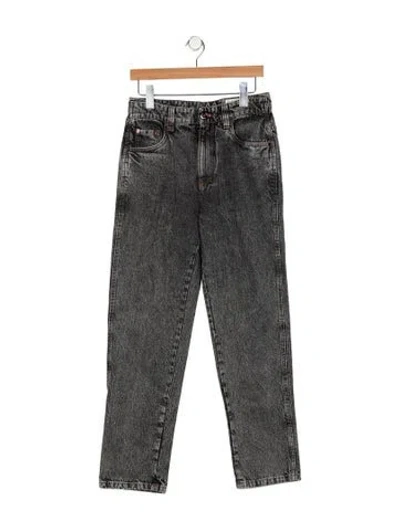 Pre-owned Brunello Cucinelli High-rise Straight Leg Jeans In Gray