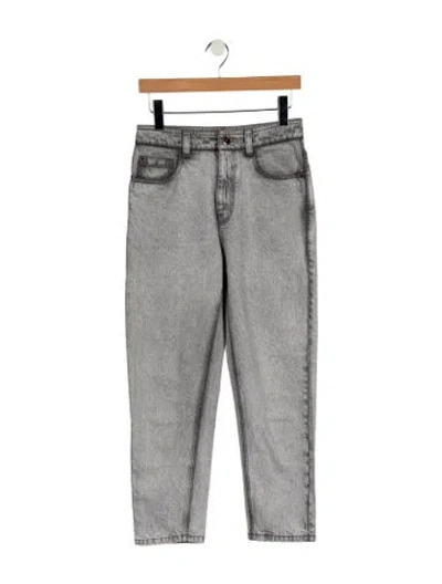 Pre-owned Brunello Cucinelli High-rise Straight Leg Jeans In Gray