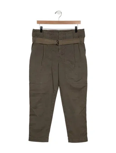 Pre-owned Brunello Cucinelli High-rise Straight Leg Jeans In Green