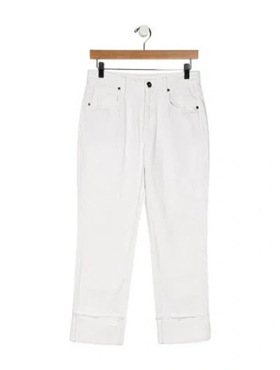 Pre-owned Brunello Cucinelli High-rise Straight Leg Jeans In Neutral