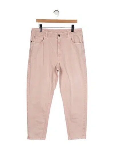 Pre-owned Brunello Cucinelli High-rise Straight Leg Jeans In Neutral