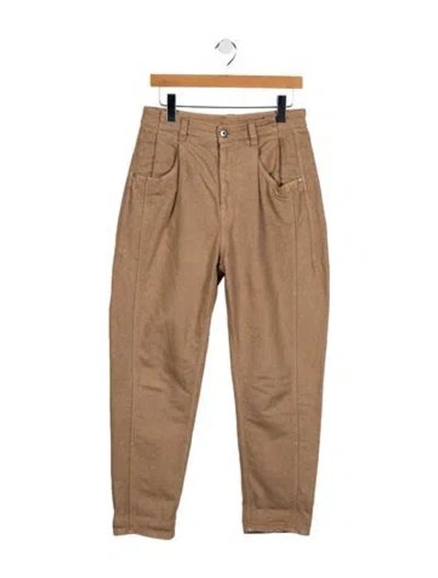 Pre-owned Brunello Cucinelli High-rise Straight Leg Jeans In Neutral