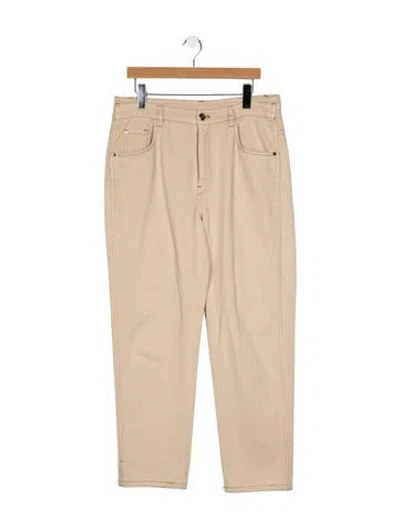 Pre-owned Brunello Cucinelli High-rise Straight Leg Jeans In Neutral