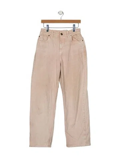 Pre-owned Brunello Cucinelli High-rise Straight Leg Jeans In Neutral