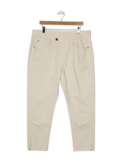 Pre-owned Brunello Cucinelli High-rise Straight Leg Jeans In Neutral