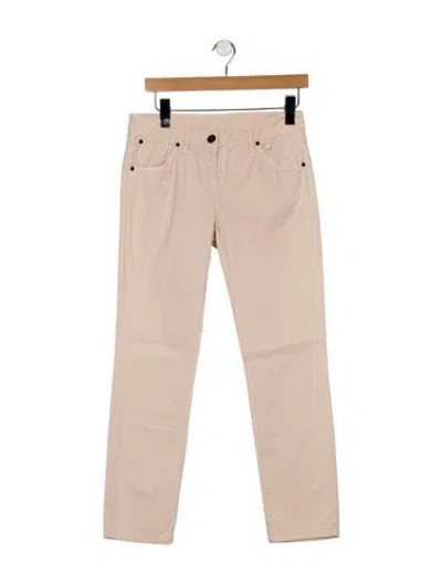 Pre-owned Brunello Cucinelli High-rise Straight Leg Jeans In Neutral