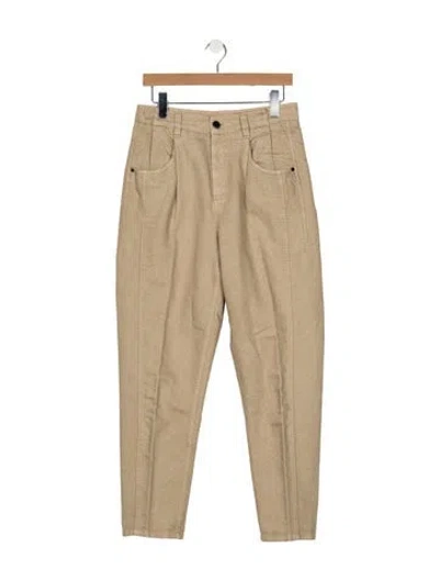 Pre-owned Brunello Cucinelli High-rise Straight Leg Jeans In Neutral