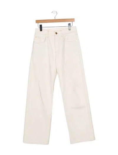 Pre-owned Brunello Cucinelli High-rise Straight Leg Jeans In Neutral