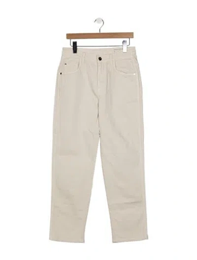 Pre-owned Brunello Cucinelli High-rise Straight Leg Jeans In Neutral