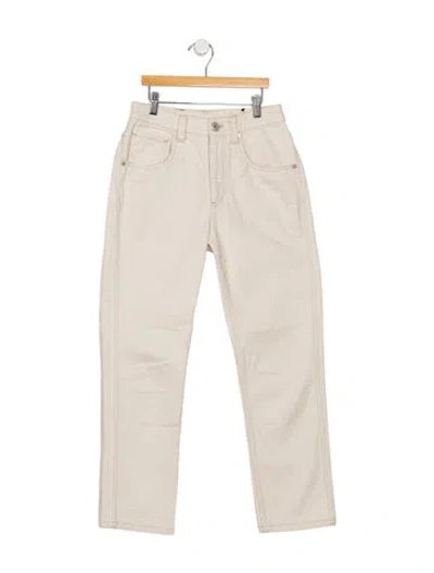 Pre-owned Brunello Cucinelli High-rise Straight Leg Jeans In Neutrals