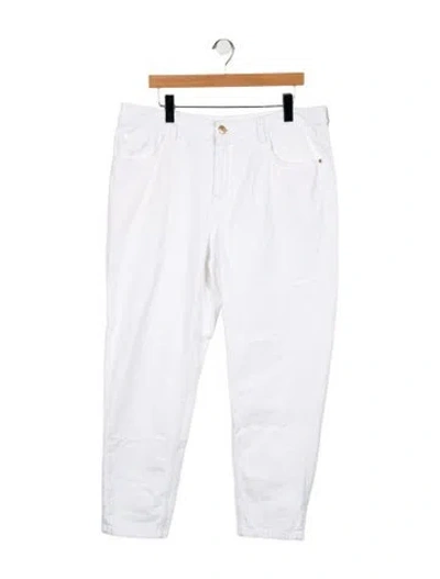 Pre-owned Brunello Cucinelli High-rise Straight Leg Jeans In White