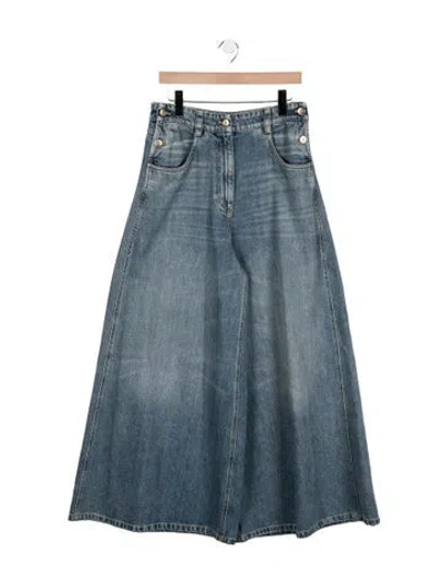 Pre-owned Brunello Cucinelli High-rise Wide Leg Jeans