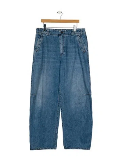 Pre-owned Brunello Cucinelli High-rise Wide Leg Jeans In Blue