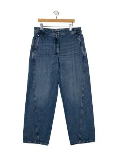 Pre-owned Brunello Cucinelli High-rise Wide Leg Jeans In Blue