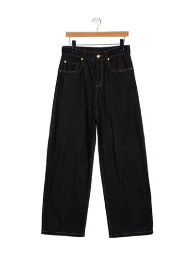 Pre-owned Brunello Cucinelli High-rise Wide Leg Jeans In Blue