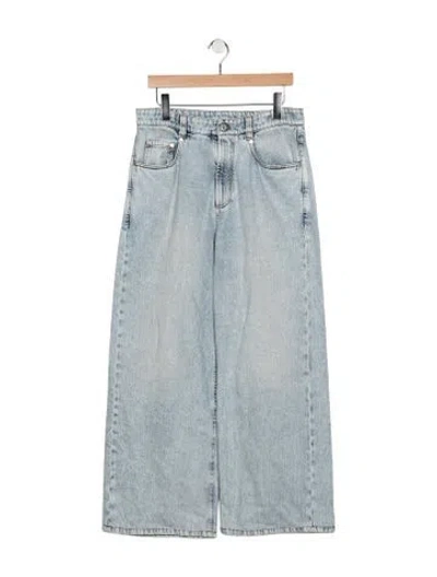 Pre-owned Brunello Cucinelli High-rise Wide Leg Jeans In Blue