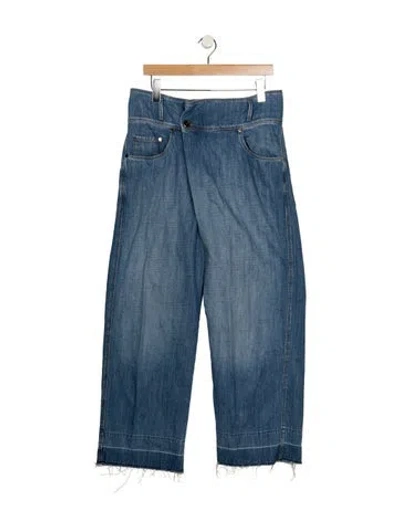 Pre-owned Brunello Cucinelli High-rise Wide Leg Jeans In Blue