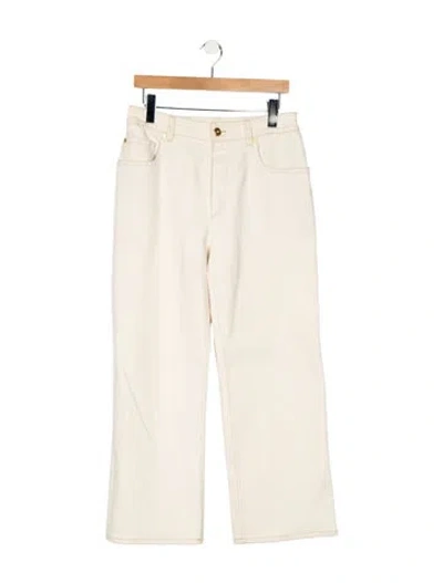 Pre-owned Brunello Cucinelli High-rise Wide Leg Jeans In Neutral