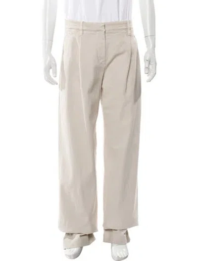 Pre-owned Brunello Cucinelli High-rise Wide Leg Jeans In Neutral
