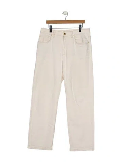 Pre-owned Brunello Cucinelli High-rise Wide Leg Jeans In Neutral