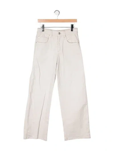 Pre-owned Brunello Cucinelli High-rise Wide Leg Jeans In Neutral