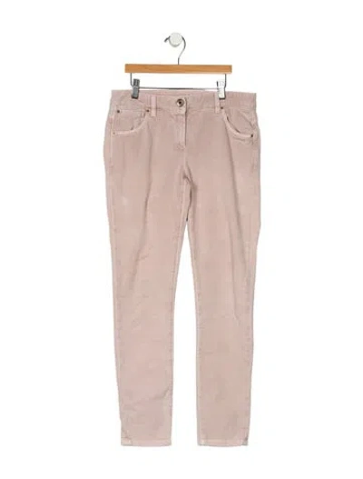 Pre-owned Brunello Cucinelli High-rise Wide Leg Jeans In Pink