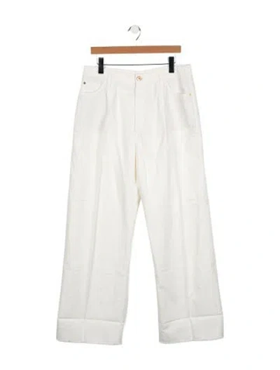 Pre-owned Brunello Cucinelli High-rise Wide Leg Jeans W/ Tags In White