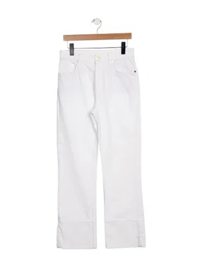 Pre-owned Brunello Cucinelli High-rise Wide Leg Jeans In White