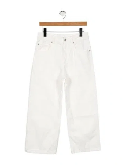 Pre-owned Brunello Cucinelli High-rise Wide Leg Jeans In White