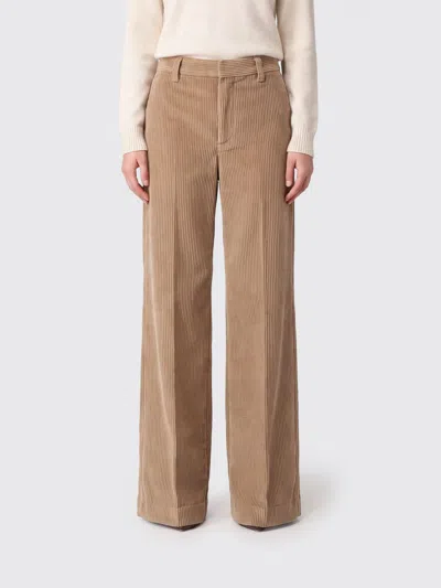 Brunello Cucinelli High-waisted Wide-leg Trousers In Corduroy Velvet In Brown
