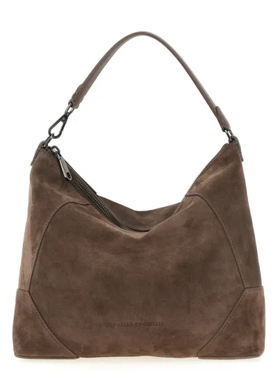 Brunello Cucinelli Hobo Bc Duo Hand Bags Gray