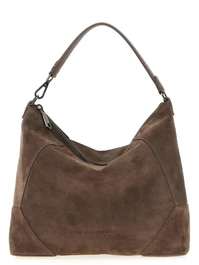 Brunello Cucinelli 'hobo Bc Duo' Handbag In Gray