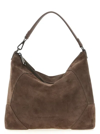 Brunello Cucinelli 'hobo Bc Duo' Handbag In Gray