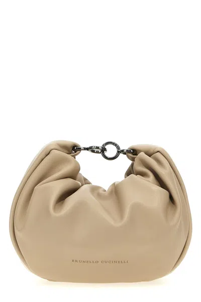 Brunello Cucinelli 'hobo Brioche' Crossbody Bag In Neutral