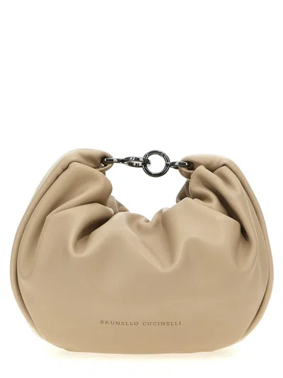 BRUNELLO CUCINELLI BRUNELLO CUCINELLI 'HOBO BRIOCHE' CROSSBODY BAG