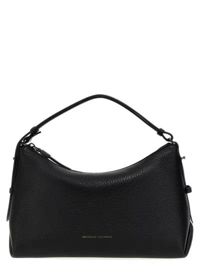 Brunello Cucinelli Hobo Shoulder Bag In Black