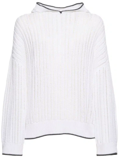 Brunello Cucinelli Hollow Hooded Sweater