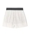 Brunello Cucinelli Hollow Knitted Shorts In White