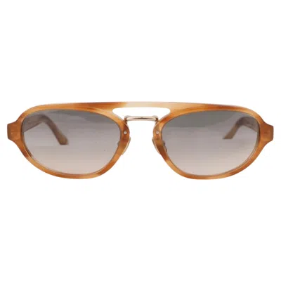 Pre-owned Brunello Cucinelli Honey Avana Desert 2024 Oval Tortoise Sunglasses Bc4008s In Brown