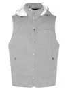 Brunello Cucinelli Sleeveless Vest In Gray